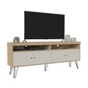 Ver imagem 2 de Rack Liberty Carvalho/Off White para TV até 60 Polegadas com Pés Metálicos - Artely 004217