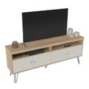 Ver imagem 4 de Rack Liberty Carvalho/Off White para TV até 60 Polegadas com Pés Metálicos - Artely 004217
