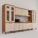 Ver imagem 3 de Cozinha Viena Modulada Composta por 06 Módulos 100% MDF com Paneleiros e Balcões
