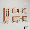 Ver imagem 5 de Cozinha Viena Modulada Composta por 06 Módulos 100% MDF com Paneleiros e Balcões