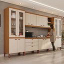 Ver imagem 2 de Cozinha Viena Modulada Composta por 06 Módulos 100% MDF com Paneleiros e Balcões