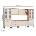 Ver imagem 4 de Cozinha Viena Modulada Composta por 06 Módulos 100% Mdf com Paneleiros e Balcões