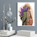 Ver imagem 2 de Quadro Decorativo Menina Árabe 24x18cm:madeira Preta