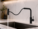 Ver imagem 3 de Torneira Gourmet Monocomando Misturador Preta Fosca 3 Jatos Extensivel Quente e Frio
