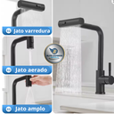 Ver imagem 7 de Torneira Gourmet Monocomando Misturador Preta Fosca 3 Jatos Extensivel Quente e Frio