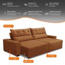 Ver imagem 2 de Sofá Retrátil e Reclinável 5 Lugares 300cm Veludo Antonella Adonai Estofados