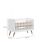 Ver imagem 3 de Berço Mini Cama Q Encanto Retrô Branco Acetinado - Montanaris Decor