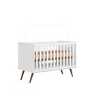Ver imagem 1 de Berço Mini Cama Q Encanto Retrô Branco Acetinado - Montanaris Decor