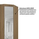 Ver imagem 5 de Guarda Roupa Canto Diagonal Modulado 1 Porta com Espelho 70cm V Avelã Pf