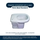 Ver imagem 4 de Assento Sanitário Paris Amêndoa para Vaso Ideal Standard