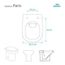 Ver imagem 5 de Assento Sanitário Paris Amêndoa para Vaso Ideal Standard