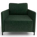 Ver imagem 3 de Kit 2 Poltronas Decorativa para Sala Living Pés Industrial Domani L06 Couro Verde - Lyam Decor