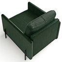 Ver imagem 7 de Kit 2 Poltronas Decorativa para Sala Living Pés Industrial Domani L06 Couro Verde - Lyam Decor