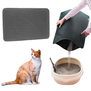 Tapete Higiênico para Gato Coletor de Areia 30x45cm:preto