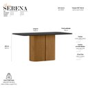 Ver imagem 3 de Mesa de Jantar Serena 160x90 cm com Vidro Ype Preto - New Ceval