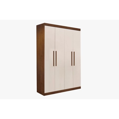 Guarda Roupa Ubatuba Solteiro 4 Portas 3 Gavetas:new Canion / Off White