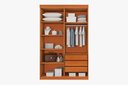Ver imagem 2 de Guarda Roupa Ubatuba Solteiro 4 Portas 3 Gavetas:new Canion / Off White