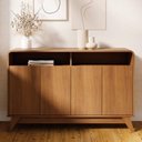 Ver imagem 1 de Buffet Aparador 125cm 4 Portas Orgânico Marlo Nature Z56 - Mpozenato