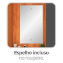 Ver imagem 7 de Guarda-Roupa Casal com Espelho 4 Portas e 2 Gavetas Valenza Yescasa