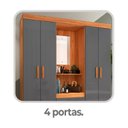 Ver imagem 5 de Guarda-Roupa Casal com Espelho 4 Portas e 2 Gavetas Valenza Yescasa