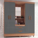Ver imagem 1 de Guarda-Roupa Casal com Espelho 4 Portas e 2 Gavetas Valenza Yescasa