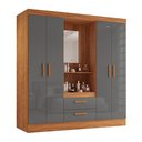 Ver imagem 2 de Guarda-Roupa Casal com Espelho 4 Portas e 2 Gavetas Vetro