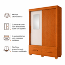 Ver imagem 3 de Guarda-Roupa Solteiro 2 Portas de Correr com Espelho 2 Gavetas Sereno Freijo Off White Caemmun