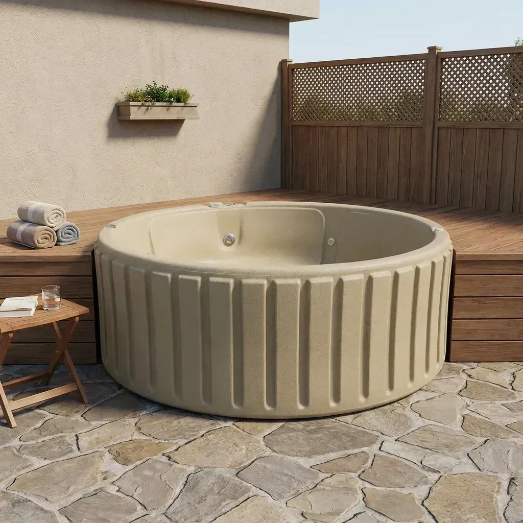 Ver imagem 1 de Eco Spa Portátil Premium com Hidromassagem e Aquecimento Bege Granito Ouro Fino 220V