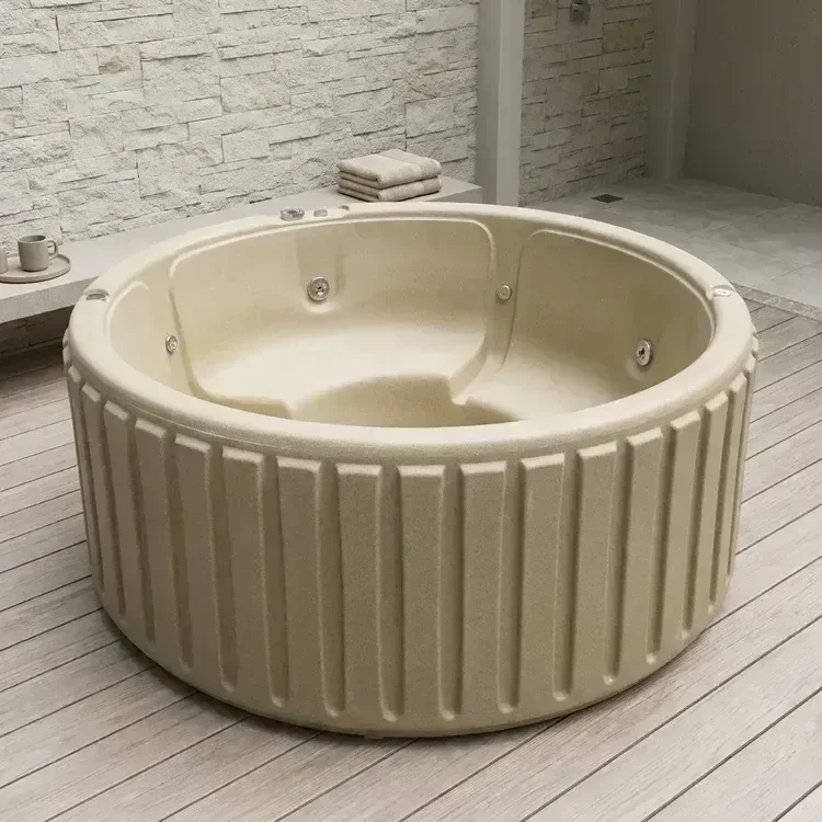 Ver imagem 6 de Eco Spa Portátil Premium com Hidromassagem e Aquecimento Bege Granito Ouro Fino 220V