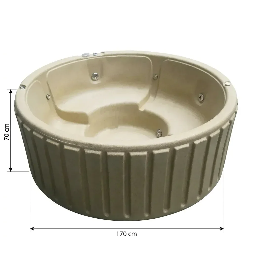 Ver imagem 3 de Spa Hidromassagem Portátil Eco Spa Premium Ouro Fino com Aquecedor e Smart Home 5 Lugares Bege 220V