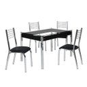 Ver imagem 3 de Conjunto de Mesa Tampo em Vidro 4 Cadeiras Camila Premium Ciplafe