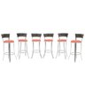 Kit Banqueta Bistro para Bar, Cozinha, Balcão em Alumínio e Fibra Tc Zanutto 6 Unidades Argila - 1