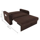 Ver imagem 5 de Sofá Cama Porto da Serra 2 Lugares Retrátil Marrom Suede Matrix