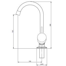 Torneira Mesa Lavatório Kelly 195 Bica Móvel Metal Cromada - 2 Torneira Mesa Lavatório Kelly 195 Bica Móvel Metal Cromada - 2