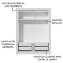Ver imagem 6 de Guarda-roupa Solteiro Madesa Dallas Plus 2 Portas de Correr com Espelho 4 Gavetas