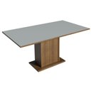 Ver imagem 5 de Conjunto Sala de Jantar Mesa Tampo de Madeira 6 Cadeiras Rustic/cinza/silver Renata Madesa