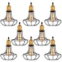 Ver imagem 2 de Kit 8 Pendente de Aço Taschibra 40w Vintage Lustre Preto 185