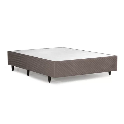 Base Box Casal Barry 138x188x39cm Herval Marrom Espresso Móveis
