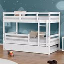 Ver imagem 1 de Treliche Infantil Slim com Grade de Proteção Madeira Maciça Branco Housin