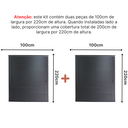 Ver imagem 2 de Persiana Pvc Trilho Metálico 200larg X 220alt (2 Pçs) - Preta