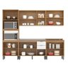 Cozinha Completa Modular Firenze 5 Peças Amêndola Touch Branco FHR001 Demóbile - 3