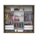Ver imagem 2 de Guarda-Roupa Casal 4 Espelhos 3 Portas de Correr 4 Gavetas Max Premium Espresso Móveis