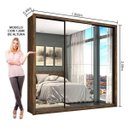 Ver imagem 4 de Guarda-Roupa Casal 4 Espelhos 3 Portas de Correr 4 Gavetas Max Premium Espresso Móveis