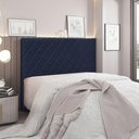 Ver imagem 2 de Cabeceira Casal Tina 140cm Estofada Fixação no Box Mdf-mdp Suede Azul Loja Sheep