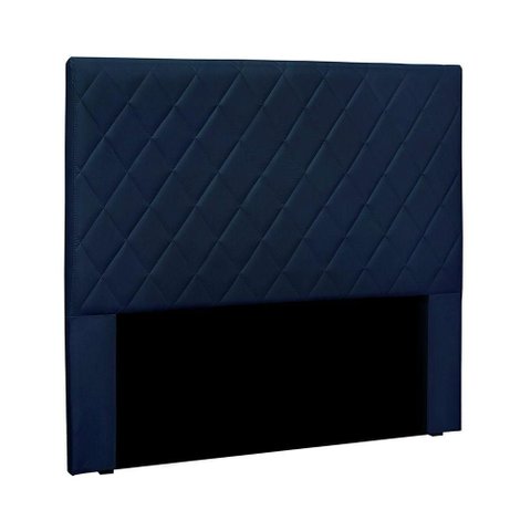 Cabeceira Casal Tina 140cm Estofada Fixação no Box Mdf-mdp Suede Azul Loja Sheep
