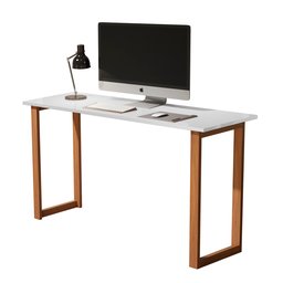 Mesa de Estudo Office 0,76cm - Pés em Madeira Maciça C/ Pintura Anti Umidade - Tampo 15mm C/ Fita de - 2