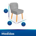 Ver imagem 6 de Cadeira Pétala para Sala de Jantar Confortável e Reforçada Suede