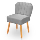 Ver imagem 5 de Cadeira Pétala para Sala de Jantar Confortável e Reforçada Suede