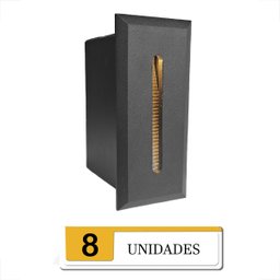 8 Balizador para Escada Embutido Parede Frisco 3000k Bet49 - 2