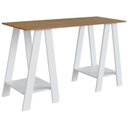 Ver imagem 1 de Escrivaninha Mesa Escritorio Cavalete 2 Prateleiras Mell Branco B61 Novam
